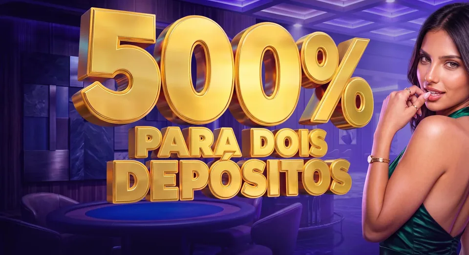 Banner da TopX com o bônus de 500% para dois depósitos